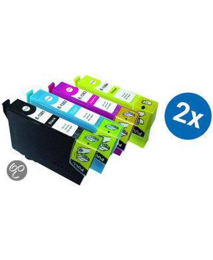 Merkloos – Inktcartridge / Alternatief voor de Epson T1281-1284 inktcartridge multipack T1285 2 sets Cartridge