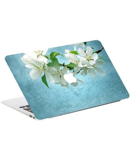 Macbook Sticker voor Macbook Retina 13.3 inch model 2014/2015 - Sticker - Witte Orchideeën