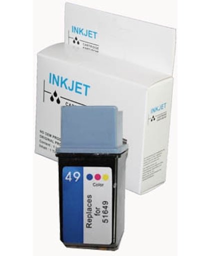 Toners-kopen.nl HP49 51649AE  alternatief - compatible inkt cartridge voor Hp 49 kleur wit Label