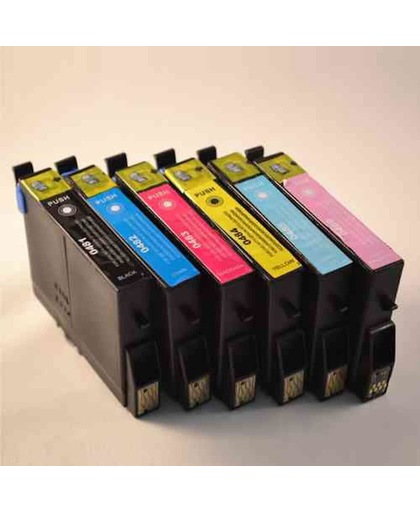 Epson T0481+T0482+T0483+T0484+T0485+T0485+T0486 inktcartridge (met chip) Multipack (huismerk)