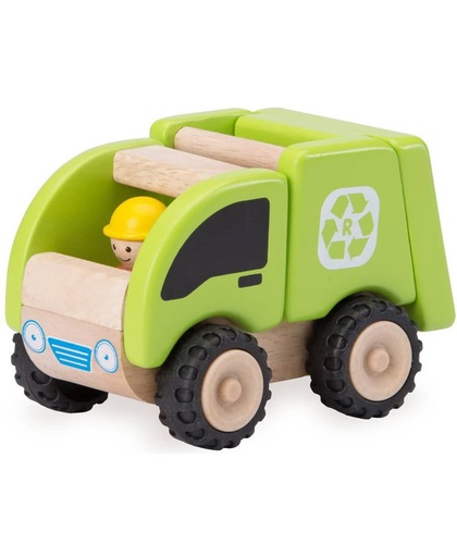 Houten speelgoedvoertuig Vuilniswagen