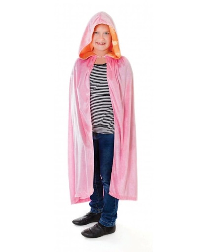 Halloween Fluwelen roze cape voor kinderen