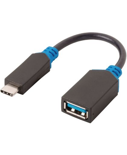 USB 3.0-adapterkabel C male - A female 0.20 m grijs