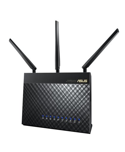 ASUS RT-AC68U Dual-band (2.4 GHz / 5 GHz) Gigabit Ethernet Zwart draadloze router