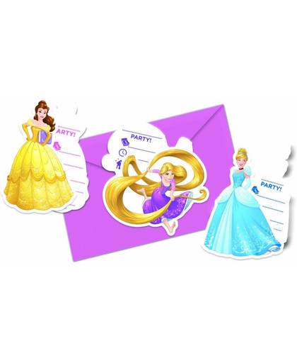 Disney Prinsessen Uitnodigingen Versiering 6 stuks