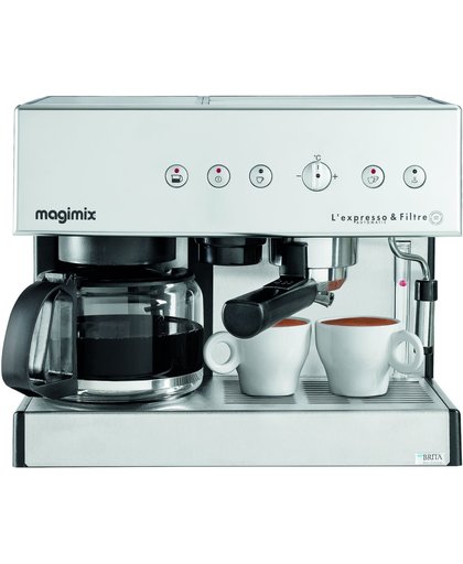 Magimix 11423 Espresso & Filtre Automatic - Combinatie Espressomachine - Mat Chroom