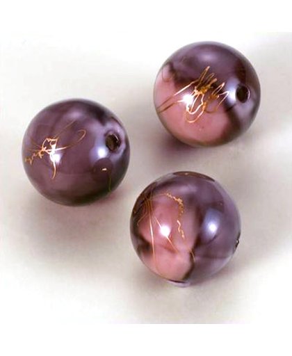 Oil Paint Jewelry Beads - Licht Bruin - 36 Stuks - 18mm