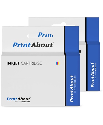 PrintAbout - Inktcartridge / Alternatief voor de Canon PG-37 / Zwart + 3 Kleuren