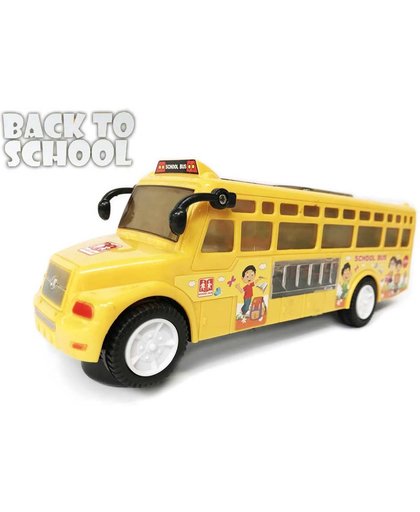 Schoolbus met Disco Led Lichtjes en Muziek - speelgoed busje