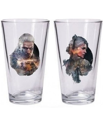 The Witcher 3 - Geralt and Ciri Pint Glass Set