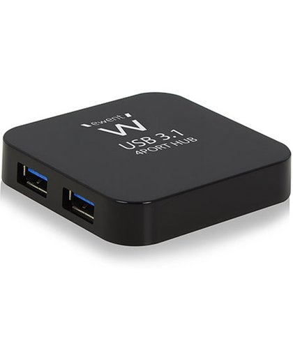 Ewent 3.0 USB Hub (USB 3.1 Gen1), 4 poorts, zwart (EW1134)