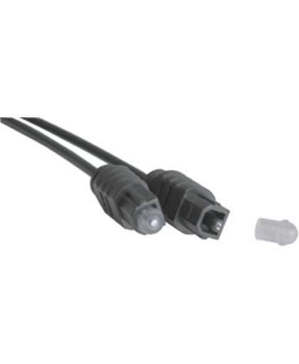 Lindy TosLink Cable (optical SPDIF), 0.5m 0.5m TosLink Zwart audio kabel