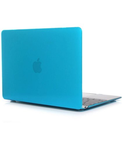 Lunso - hardcase hoes - MacBook 12 inch - glanzend lichtblauw