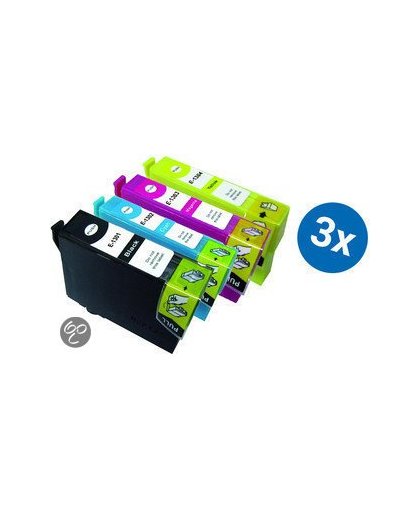 Merkloos – Inktcartridge / Alternatief voor de Epson T1301-1304 inktcartridge multipack T1305 3 sets Cartridge