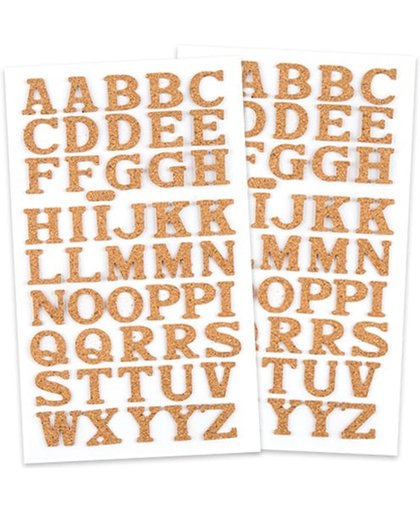 Letterstickers van kurk   Hobby- en knutselmaterialen voor kinderen (140 stuks per verpakking)