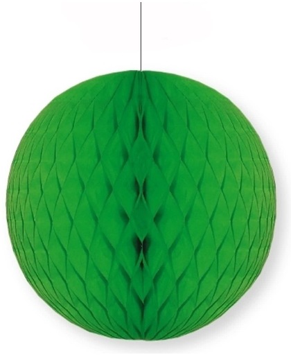 Decoratie bol groen 10 cm - papieren kerstbal