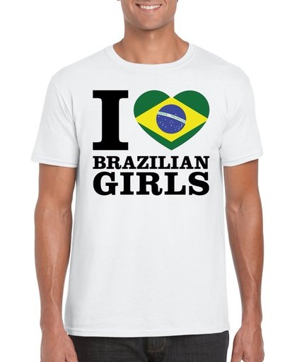 I love Brazilian girls t-shirt wit heren - Brazilie shirt S