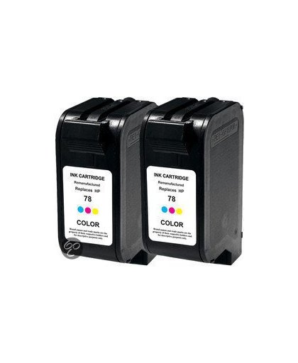 Merkloos   Inktcartridge / Alternatief voor de HP 78 XL inktcartridge C6578DE zwart 45 ml 2 stuks Cartridge