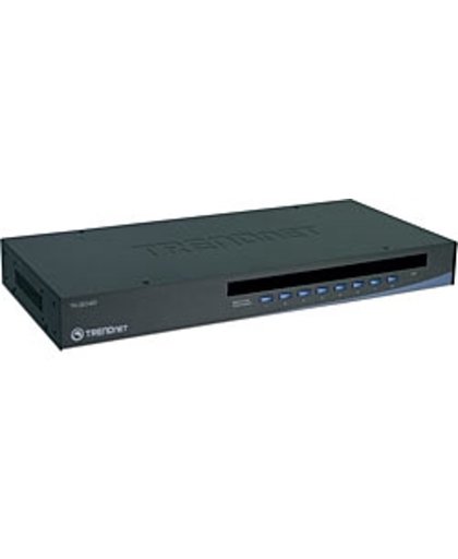 Trendnet TK-804R 8-Port USB/PS/2 Rack Mount KVM Switch w/ OSD Rack-montage Zwart KVM-switch