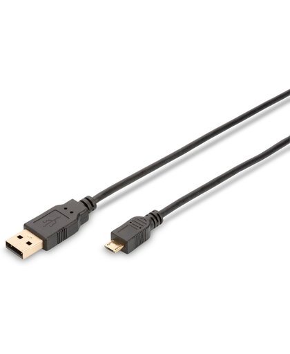 ASSMANN Electronic 84199 1m USB A Micro-USB B Mannelijk Mannelijk Zwart USB-kabel