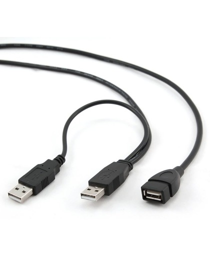 iggual IGG312032 1.8m USB A 2 x USB A Mannelijk Vrouwelijk Zwart USB-kabel