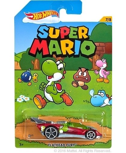 Hot Wheels Super Mario Car - Flathead Fury (Yoshi)