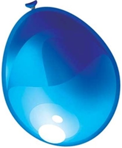 Ballonnen metallic blauw (30cm, 50st)