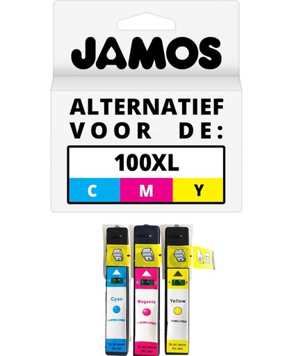 JAMOS - Inktcartridges / Alternatief voor de Lexmark 100XL Kleuren CMY Set