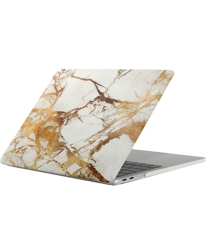 For 2016 New Macbook Pro 13.3 inch A1706 & A1708 Beige White Gold structuur Marble patroon Laptop Water Decals PC beschermings hoesje