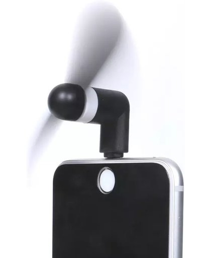 Kleine ventilator voor op mobiele telefoon Zwart  Lightning/IOS aansluiting  Geschikt voor iPhone - Underdog Tech