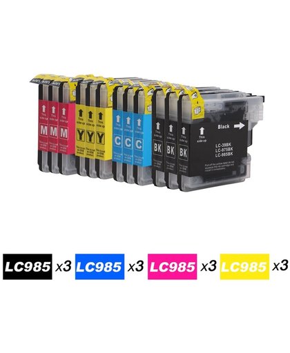 Compatible voor Brother LC-985 - Inktcartridges / Zwart / Cyaan / Magenta / Geel / Multipack