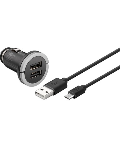 Goobay USB Micro autolader met losse kabel - 2,1A - 1 meter