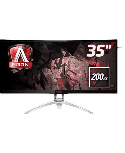 AOC Gaming AG352QCX computer monitor 88,9 cm (35") LED Gebogen Mat Zwart, Zilver