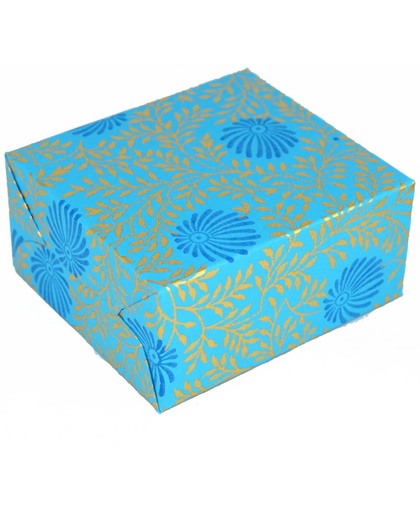 20 stuks Huwelijksbedankjes Trouwbedankjes Cadeaudoosjes met schitterende print (9,5x8,5x4,5cm) - blauw