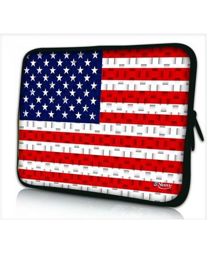 Sleevy 11,6   laptophoes USA vlag patroon