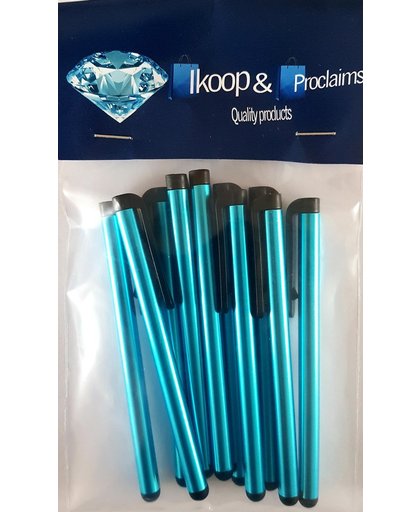 Ikoop & proclaims © 10 stylus Stylus Pen voor Tablet en Smartphone - Licht Blauw
