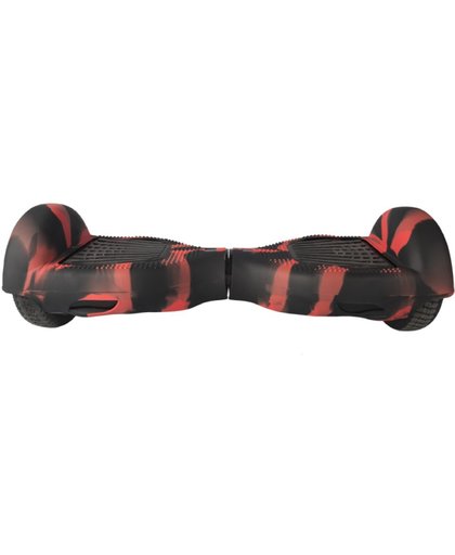 Stevige 6.5 inch Hoverboard siliconen hoes beschermhoes ook voor onderkant camo Camouflage Rood zwart