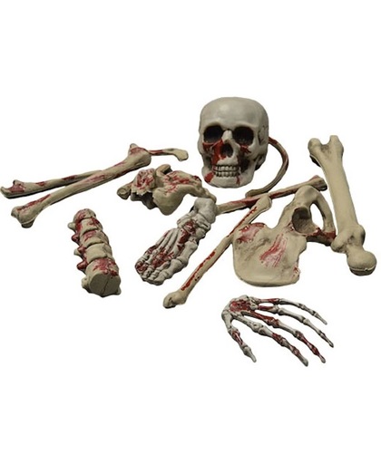 Bebloede skelet botten decoratie - Feestdecoratievoorwerp - One size