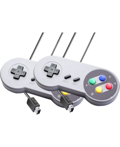 2 Controller voor de Super Nintendo Mini Classic SNES in het grijs (2017 model)