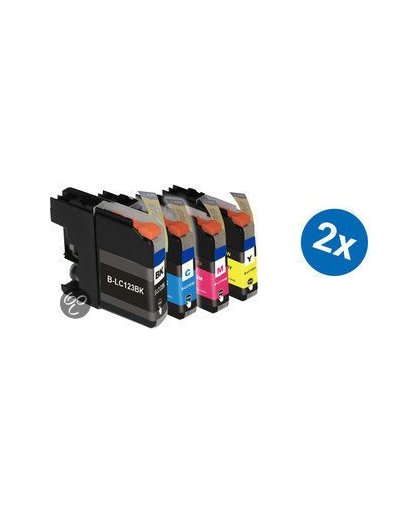 Merkloos – Inktcartridge / Alternatief voor de Brother LC 123XL inktcartridge multipack 2 sets Cartridge