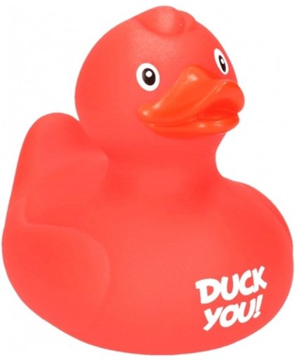 Rode badeend Duck You 9 cm