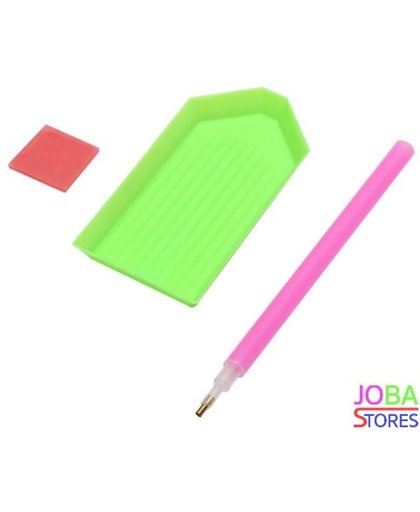 Diamond Painting "JobaStores®" Toolkit - Wax, Pen en Schudbakje