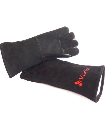VZ Hittebestendige handschoenen zwart suede - zwart - suede - paar - ca. H35/B18/D3