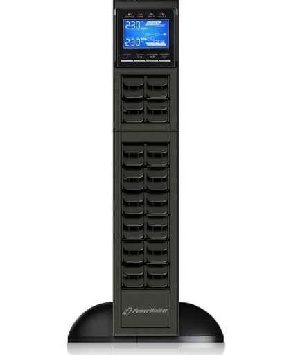 PowerWalker VFI 6000 CRS LCD Dubbele conversie (online) 6000VA 1AC-uitgang(en) Zwart UPS