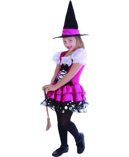 Roze heksen kostuum voor meisjes Halloween - Verkleedkleding - 152/158