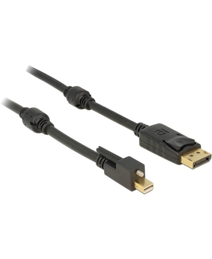 DeLOCK 83722 2m Mini DisplayPort DisplayPort Zwart DisplayPort kabel