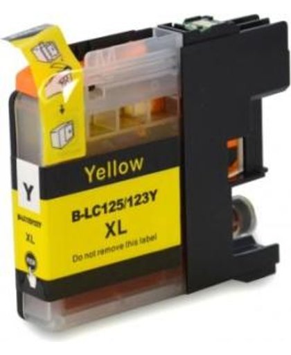 Merkloos – Inktcartridge / Alternatief voor de Brother LC-123Y inktcartridge Geel inktmedia huismerk Cartridge