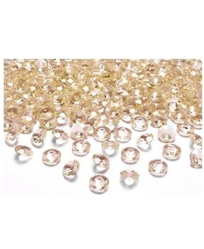 10 decoratie diamantjes goud 2 cm