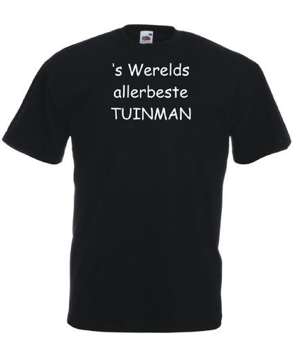 Mijncadeautje T-shirt - 's Werelds beste Tuinman - - unisex - Zwart (maat 3XL)