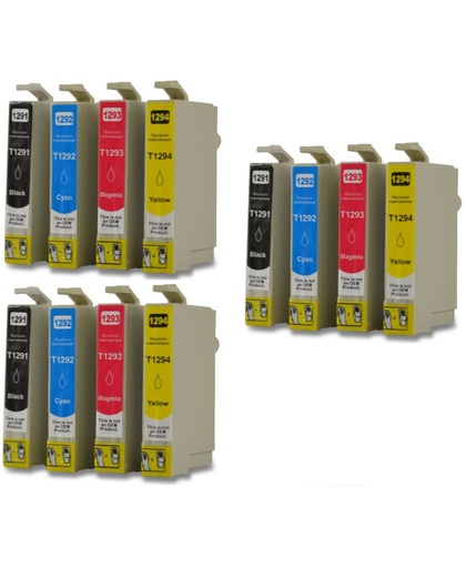 Compatible voor Epson T1291-T1294/T1295 InktBV® Inktcartridge-set 12pak